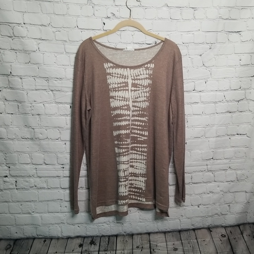 Loveriche Women's Patterned Scoop Neck Sweater Large